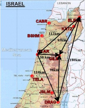 Fig. 1: GIL (GPS in Israel) network